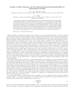Density of States, Entropy, and the Superconducting