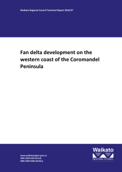 Fan delta development on the western coast of the Coromandel