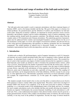 Parametrization and range of motion of the ball-and