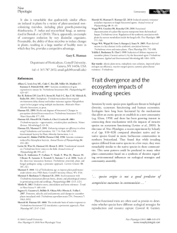 Trait divergence and the ecosystem impacts of invading species
