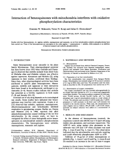 Interaction of benzoquinones with mitochondria interferes with