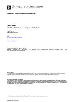 Pareto utility - UvA-DARE