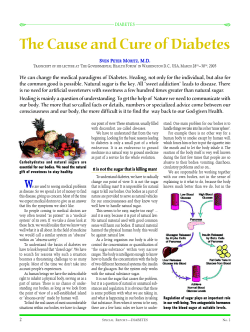 The Cause and Cure of Diabetes