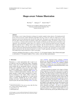 Shape-aware Volume Illustration