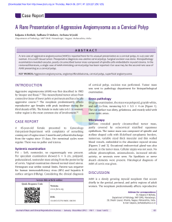 A Rare Presentation of Aggressive Angiomyxoma as a Cervical Polyp