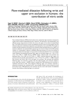 Flow-mediated dilatation following wrist and upper