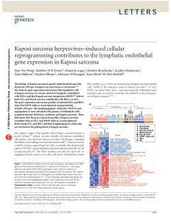 Kaposi sarcoma herpesvirus&ndash;induced cellular reprogramming