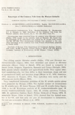 Karyotype of the Common Vole from the Warsaw Suburbs Two