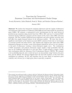 Expecting the Unexpected: Emissions Uncertainty and