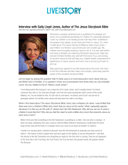 Interview with Sally Lloyd-Jones Sally Lloyd-Jones