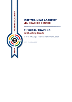 D&laquo; COACHES COURSE PHYSICAL TRAINING In Shooting Sports