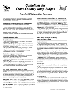 Guidelines for Cross-Country Jump Judges