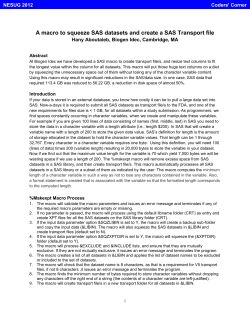 A Macro to Squeeze SAS&reg; Data and Create a SAS