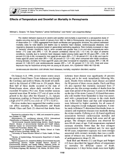 Effects of Temperature and Snowfall on Mortality