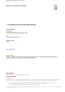 L 1 Generalized Procrustes 2D Shape Alignment