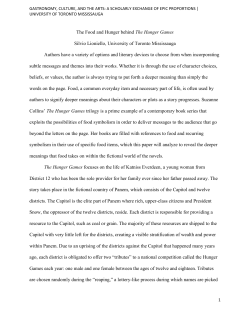 gastronomy, culture, and the arts: a scholarly exchange of epic