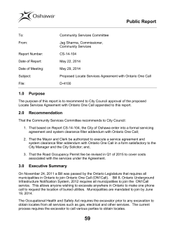 CS-14-104 Proposed Locate Services Agreement with Ontario One