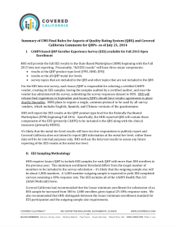 Summary - California`s Health Benefit Exchange