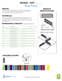3-2-1™ Desk Desk Fence MODEL #DF