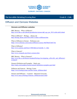 Diffusion and Osmosis Websites