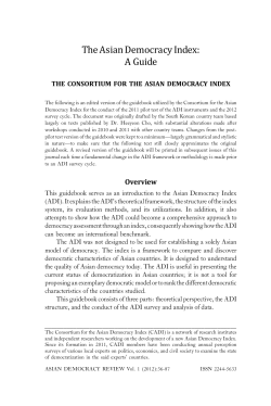 The Asian Democracy Index: A Guide