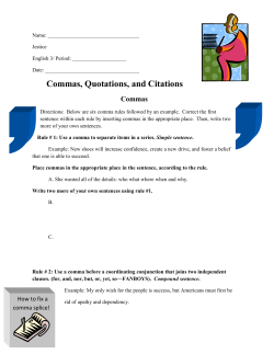 Commas, Quotations, and Citations - Lewis