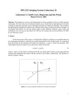 1051-232: Imaging Systems Laboratory II Laboratory 2