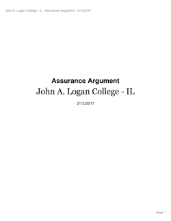 Assurance Argument - John A. Logan College