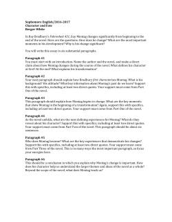 Fahrenheit 451 Essay Assignment