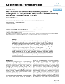 The nature and fate of natural resins in the geosphere. XII