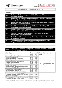 School bus services Services to Colchester schools