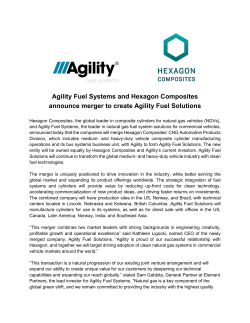 Agility Fuel Systems and Hexagon Composites announce merger to