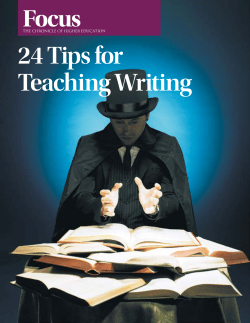 24 Tips for Teaching Writing - The Chronicle of Higher Education