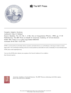 Complex Adaptive Systems