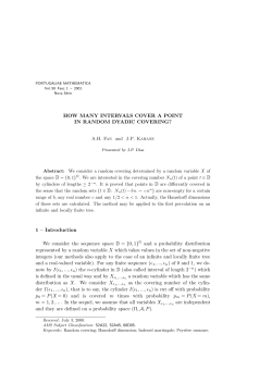 HOW MANY INTERVALS COVER A POINT IN RANDOM DYADIC