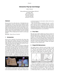 Interactive Pop-Up Card Design