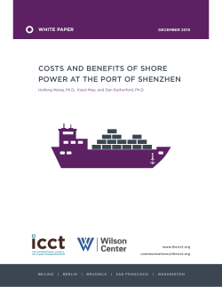 Costs and benefits of shore power at the Port of