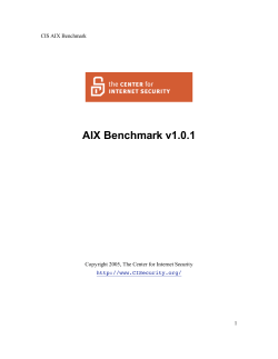 AIX Benchmark v1.0.1 - Center for Internet Security