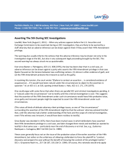 Asserting The 5th During SEC Investigations