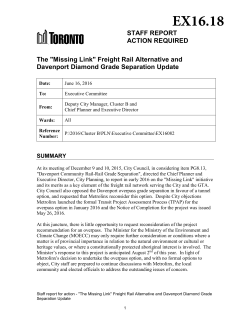 "Missing Link" Freight Rail Alternative and