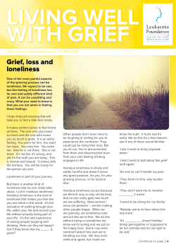 Living Well with Grief, Issue 1, 2015
