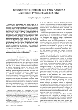 Efficiencies of Mesophilic Two-Phase Anaerobic Digestion of
