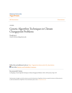 Genetic Algorithm Techniques in Climate Changepoint