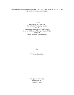 TRACING THE EVOLVING NEXUS OF RACE, SPECIES, AND