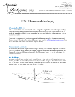 ESS-13 Recommendation Inquiry