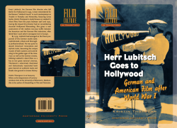 Herr Lubitsch Goes to Hollywood