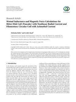 Mutual Inductance and Magnetic Force Calculations for Bitter Disk