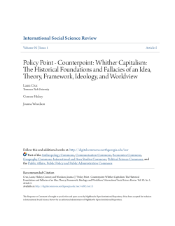 Policy Point - Counterpoint: Whither Capitalism