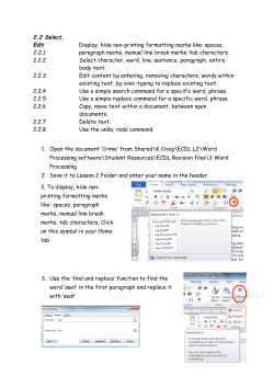3. To display, hide non- printing formatting marks