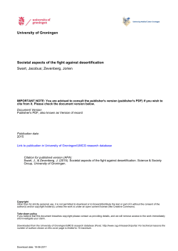 Societal aspects of the fight against desertification